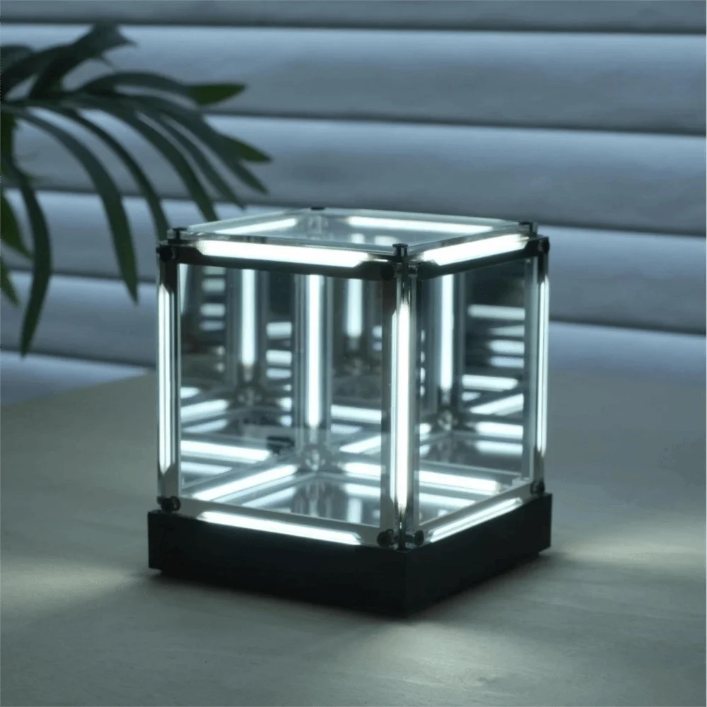 Maglev Technology Electronic Game Desktop Light Transparent Cube LED Lighting Technology Atmosphere Light Desktop Night Light