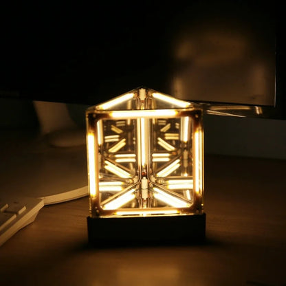 Maglev Technology Electronic Game Desktop Light Transparent Cube LED Lighting Technology Atmosphere Light Desktop Night Light