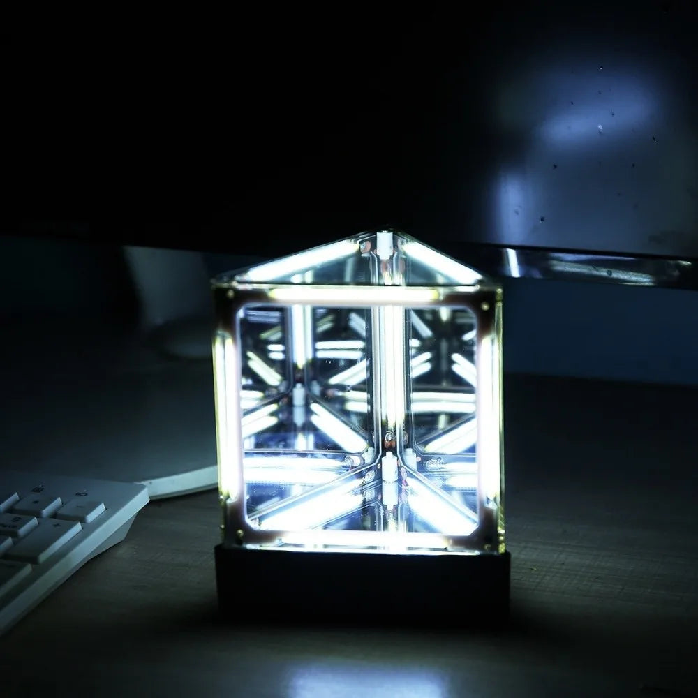 Maglev Technology Electronic Game Desktop Light Transparent Cube LED Lighting Technology Atmosphere Light Desktop Night Light
